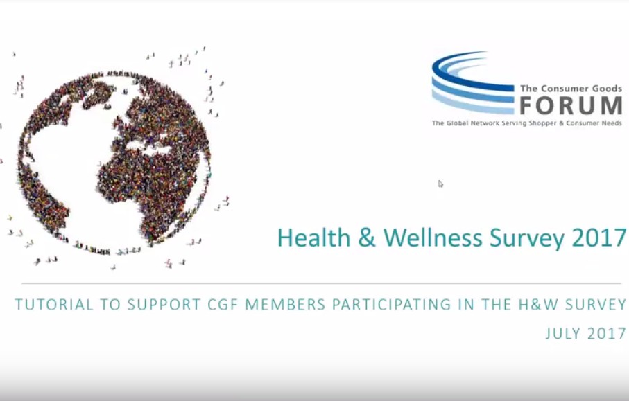 Webinar Recording: Health & Wellness: 2017 Tutorial to Support CGF H&W Survey